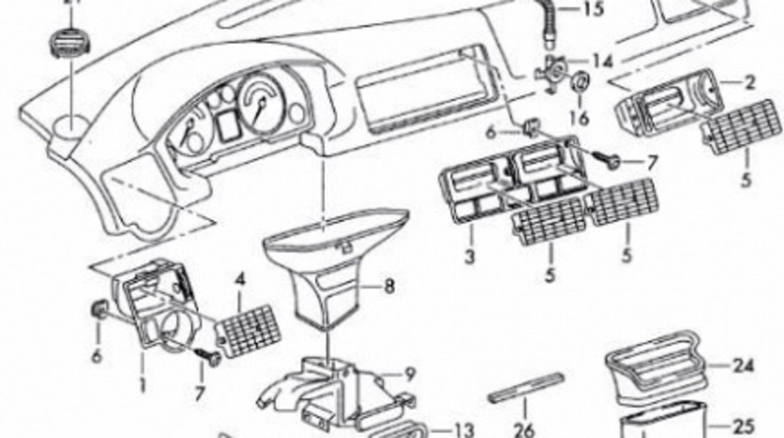 Capac aripa fata dreapta negru Volkswagen Golf 4 (1997-2005)[1J1] 1J0 819 448 E