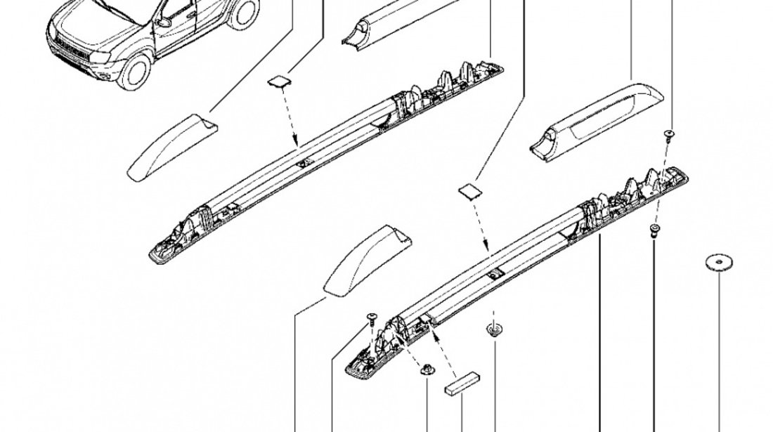 Capac Bara Longitudinala Fata Dreapta Oe Dacia Duster 2010-2017 738826215R