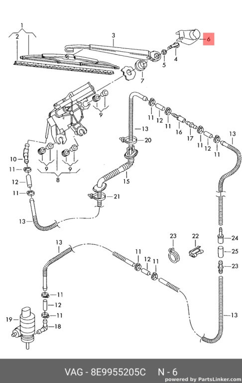 Capac brat haion 8E9955205C Audi A4 B6 Break 1.9 TDI 2002 AWX OEM 8E9955205C