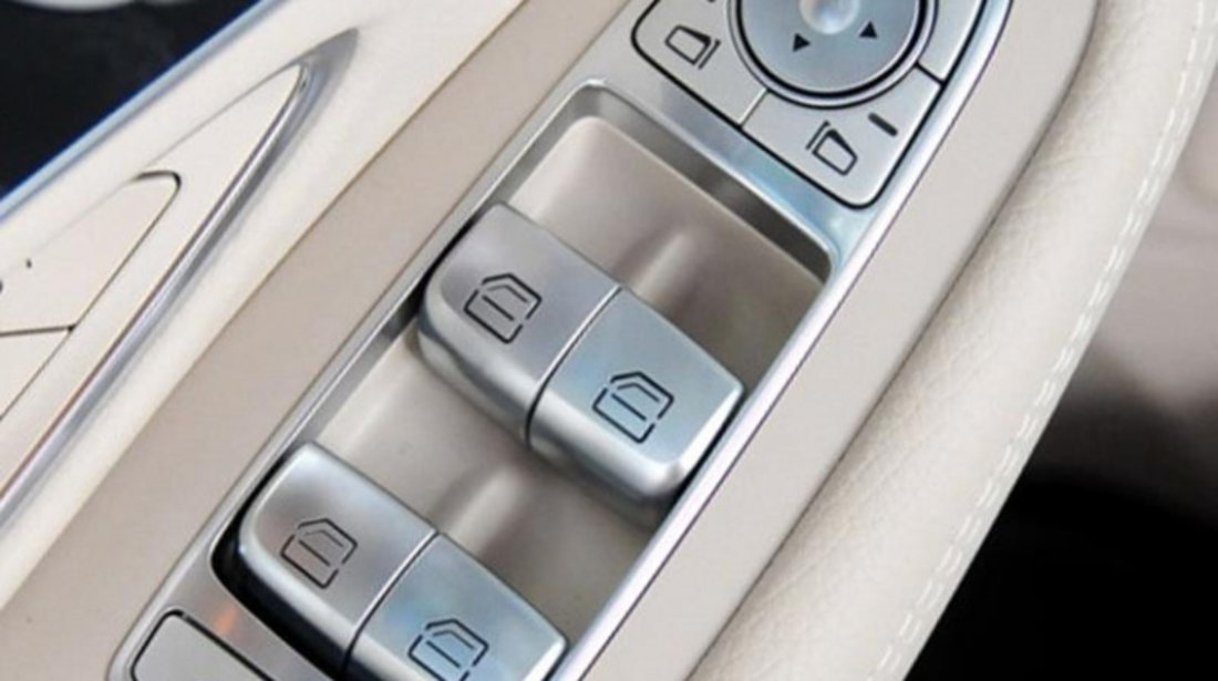 Capac Buton Geam Stanga Bloc Comenzi Geamuri Compatibil Sofer Mercedes-Benz E-Class S213 2016→ Crom C00136
