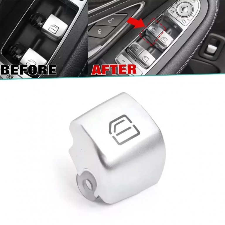Capac Buton Geam Stanga Bloc Comenzi Geamuri Sofer Compatibil Mercedes-Benz C-Class C205 2015→ Crom A2139050000 5780L