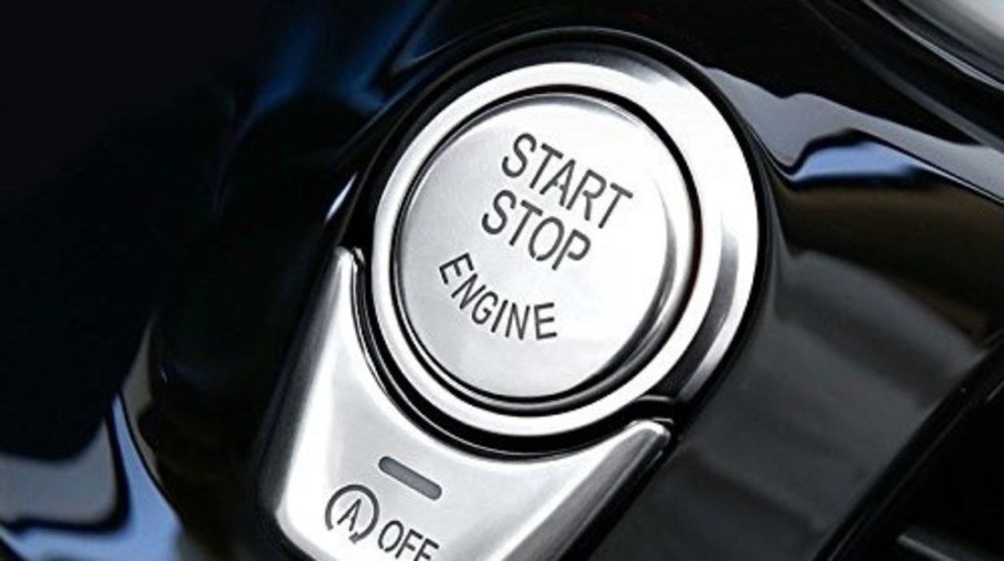 Capac Buton Start-Stop/Auto Hold Compatibil Bmw Seria 5 F10 2010-2015 8014 Aluminiu
