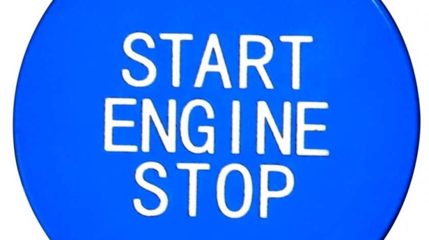 Capac Buton Start-Stop Compatibil Bmw Seria 1 F40 2019→ SSV-8046 Albastru