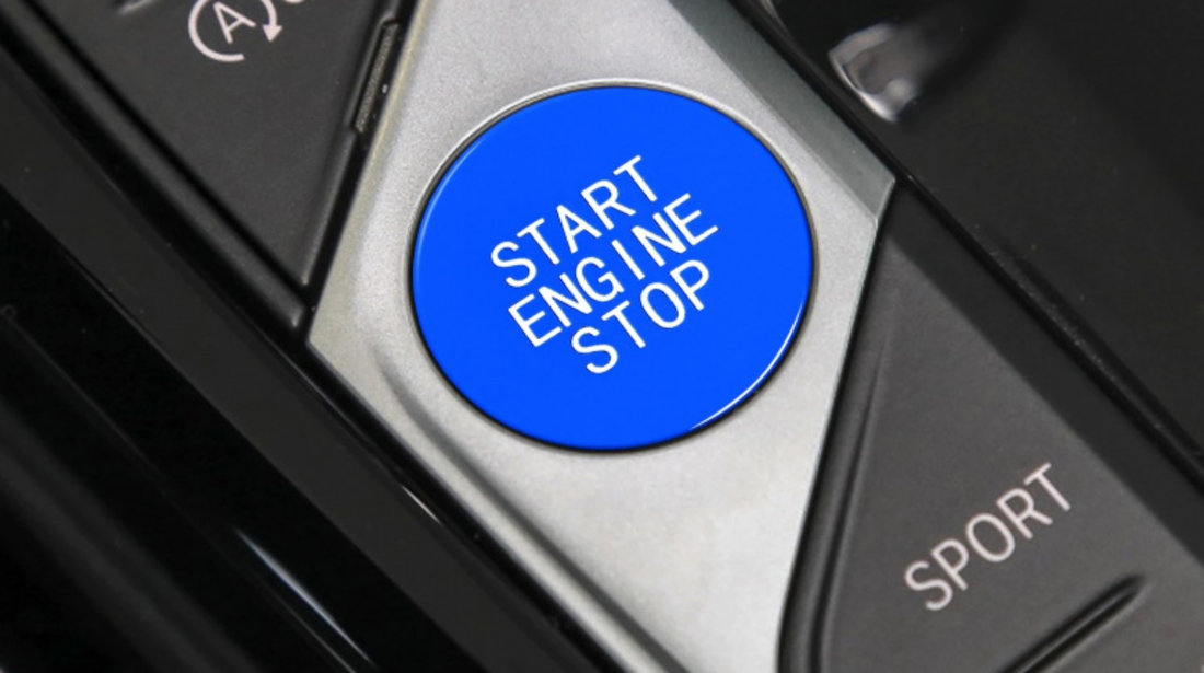Capac Buton Start-Stop Compatibil Bmw Seria 3 G20 2019→ SSV-8046 Albastru