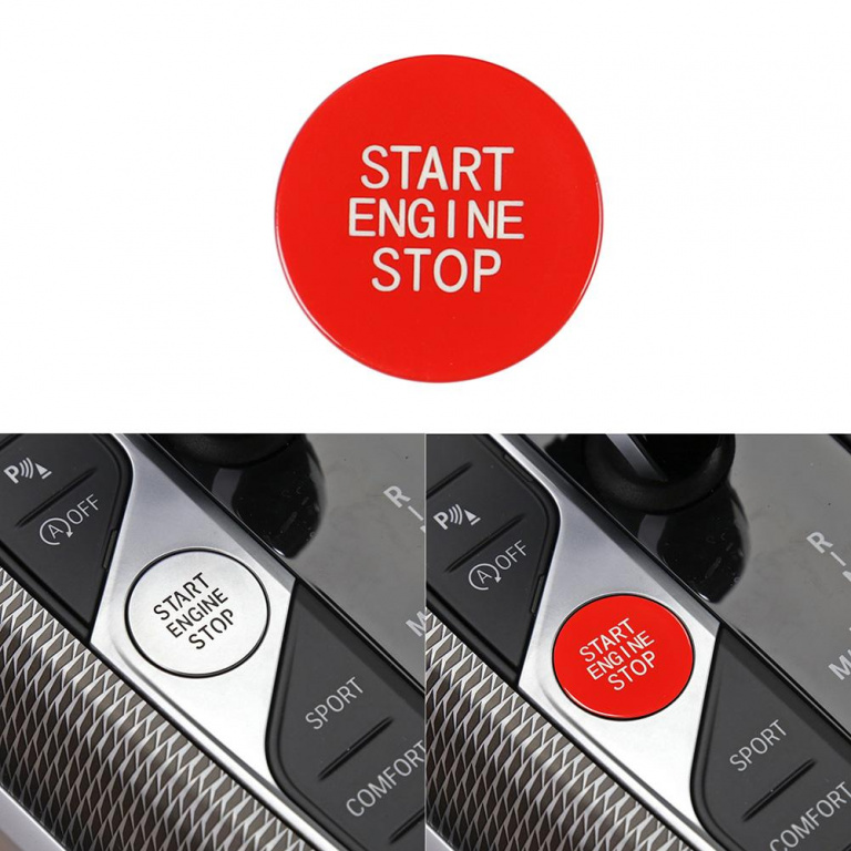 Capac Buton Start-Stop Compatibil Bmw Seria 3 G21 2019→ SSV-8046 Rosu