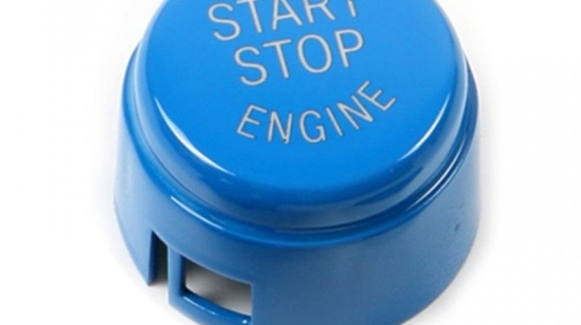 Capac Buton Start-Stop Compatibil Bmw Seria 7 F01 2008-2015 SSV-8005 Albastru