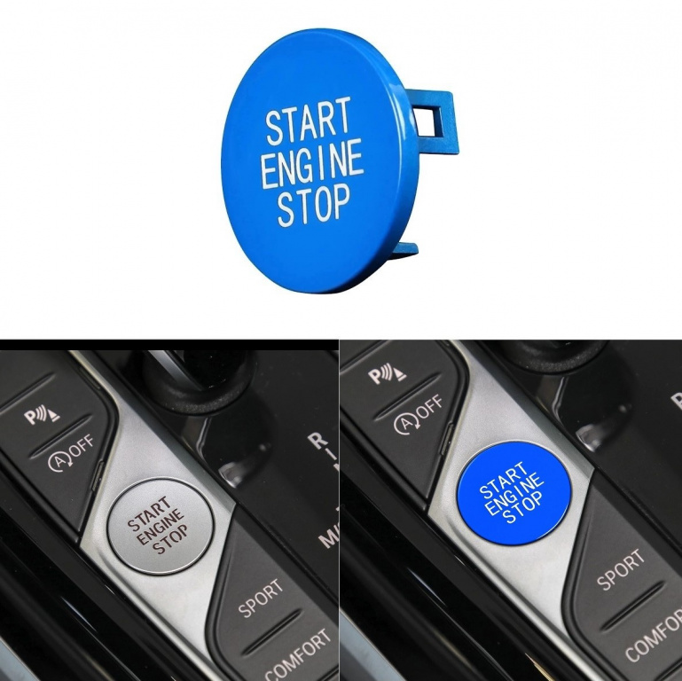 Capac Buton Start-Stop Compatibil Bmw X7 G07 2019→ SSV-8046 Albastru