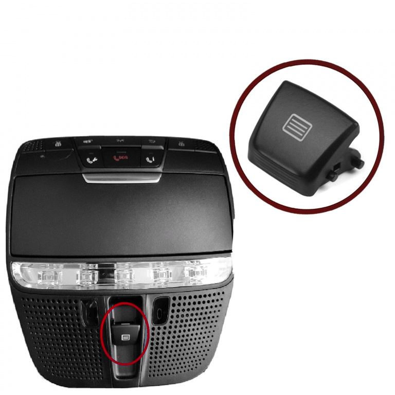 Capac Buton Trapa / Panoramic Compatibil Mercedes-Benz C-Class S205 2014→ Negru A0009018703 8608