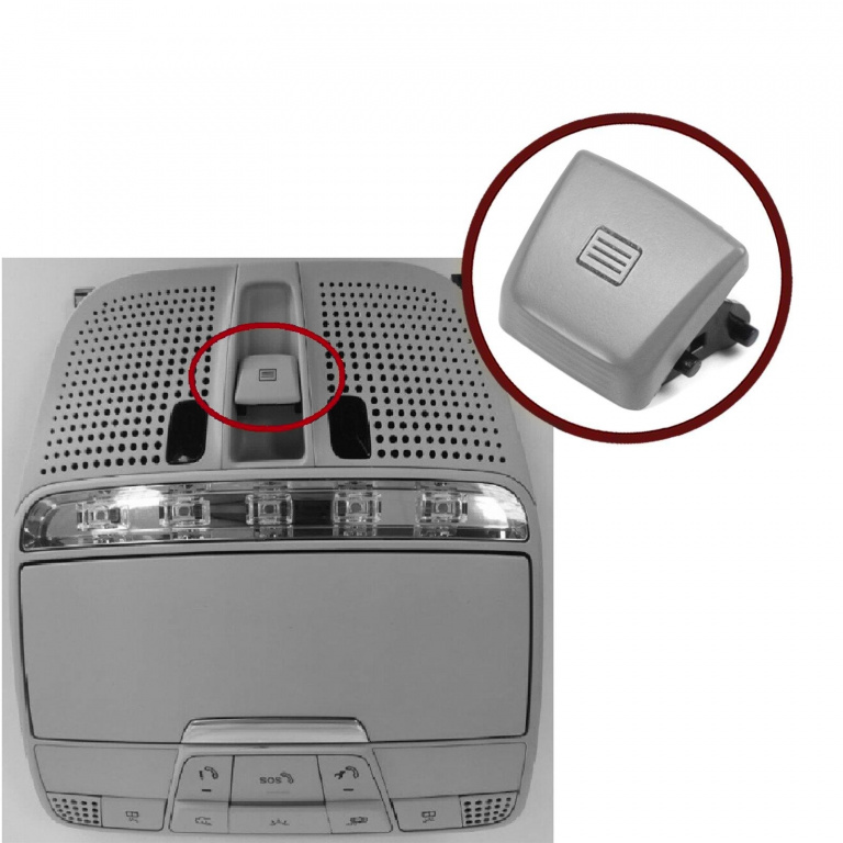 Capac Buton Trapa / Panoramic Compatibil Mercedes-Benz C-Class W205 2014→ Gri A0009018703 8609