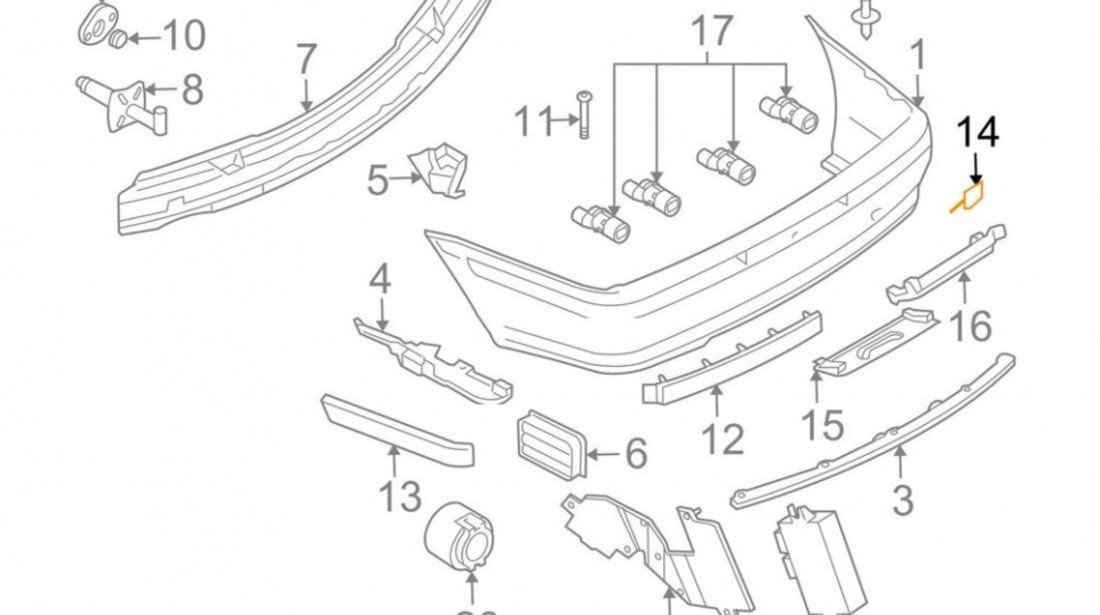 Capac Carlig Remorcare Bara Spate Am Bmw Seria 3 E46 2001-2005 51127173660