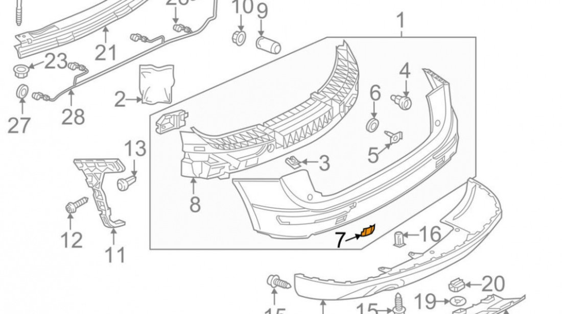 Capac Carlig Remorcare Bara Spate Dreapta Oe Audi Q5 8R 2008→ 8R0807450GRU