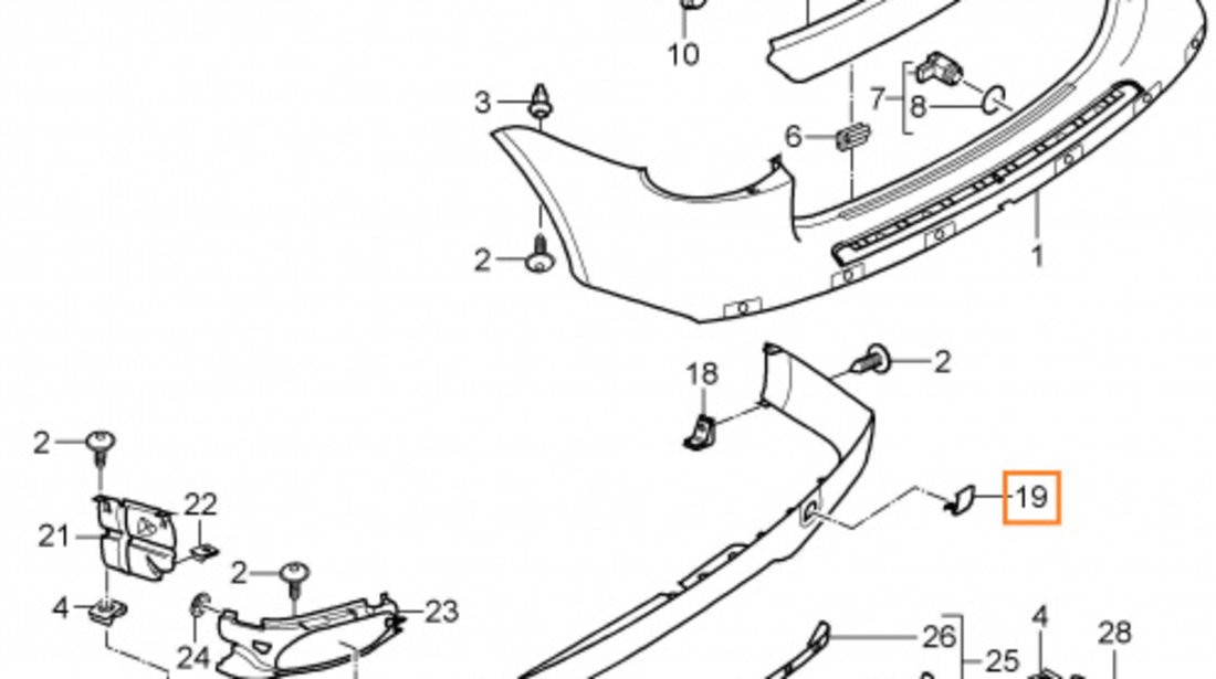 Capac Carlig Remorcare Bara Spate Stanga Am Porsche Cayenne 1 9PA 2007-2010 Facelift 95550544910G2X