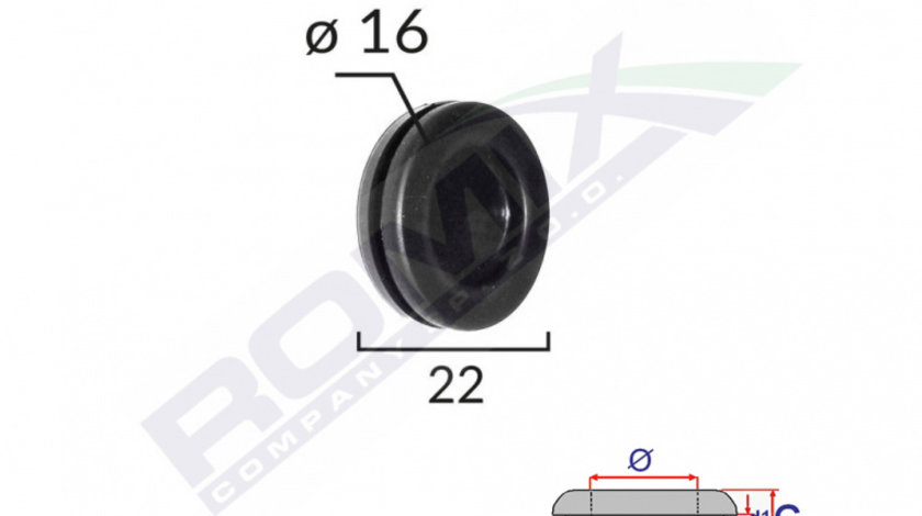 Capac Cauciuc Inchis Universal Diametru 16mm Set 5 Buc Romix C60496-RMX