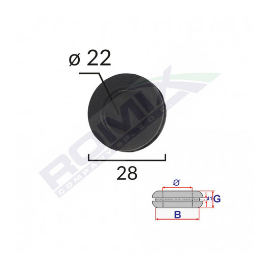 Capac Cauciuc Inchis Universal Diametru 22mmset 5 Buc Romix C60499-RMX