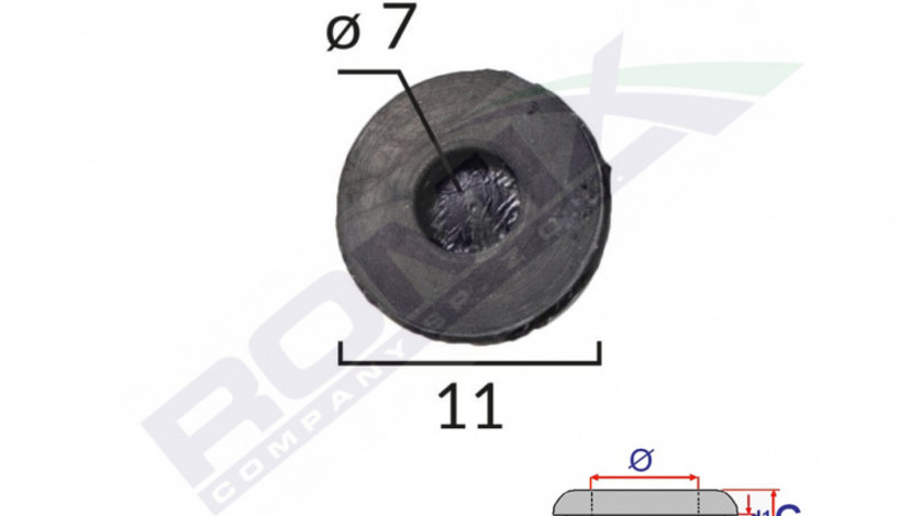 Capac Cauciuc Inchis Universal Diametru 7mm Set 10 Buc Romix C60495-RMX