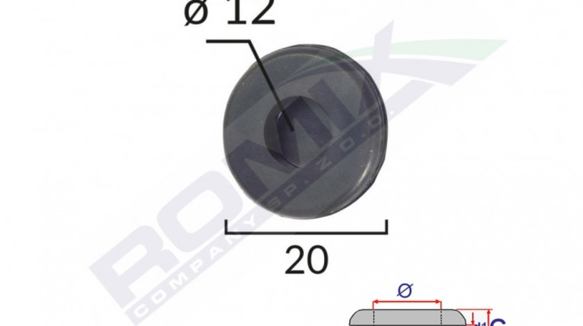 Capac Cauciuc Inchis Universal Diametru Int 12mm - Ext 20mm Set 5 Buc Romix C60498-RMX