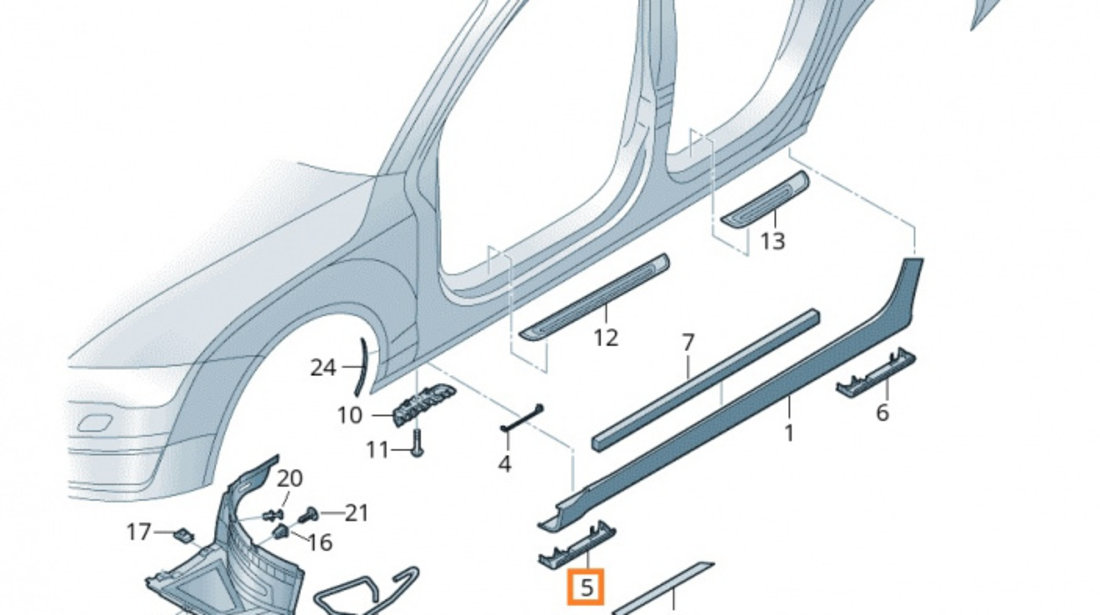 Capac Cric Prag Fata Stanga Oe Audi A6 C7 2015-2018 4G0853445BGRU