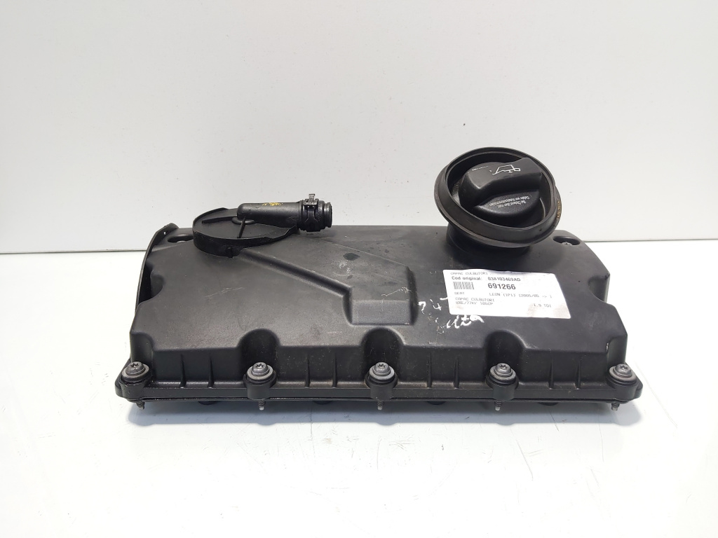 Capac culbutori, cod 038103469AD, Seat Leon (1P1) 1.9 TDI, BXE (id:691266)