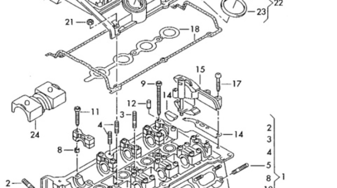 Capac culbutori Volkswagen Passat B5 (3B2) Limousine 1.8 T AEB 1998 OEM 058103475F