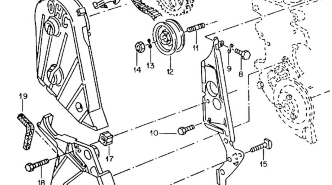 Capac curea distributie Volkswagen Golf III (1H1) [ 1991 - 1998 ] 1.8 (AAM) 55KW|75HP OEM 051109175