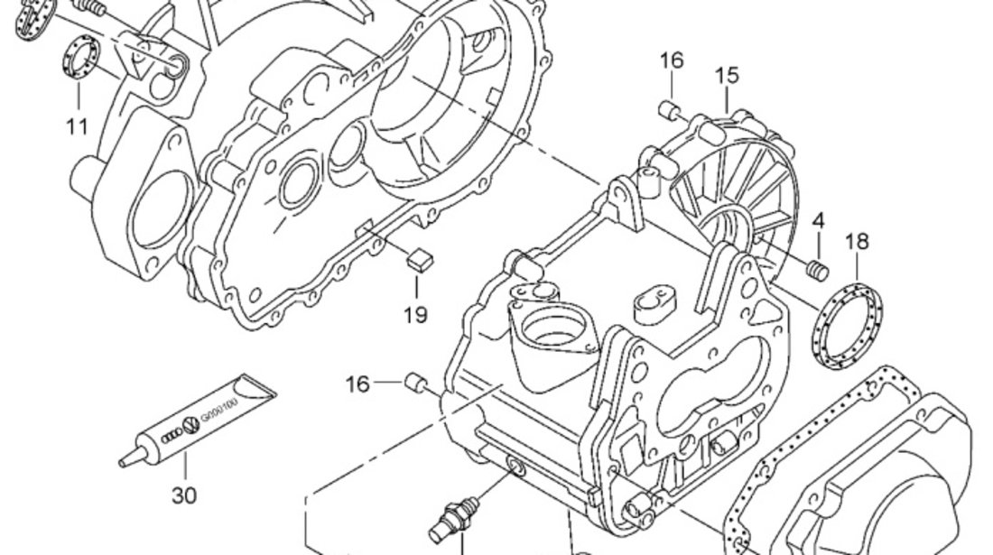 Capac cutie viteze ​Skoda Fabia (6Y2) Hatchback 2006 1.4 TDI SKODA FABIA (6Y2) [ 1999 - 2008 ] OEM 02T301211D