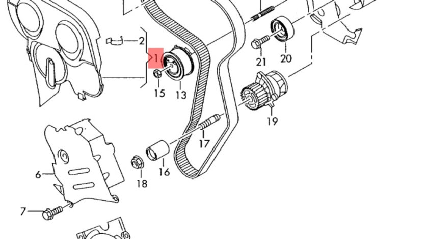 Capac distributie Audi A3 (8P) Hatchback 2009 2.0 TDI OEM 03G109107