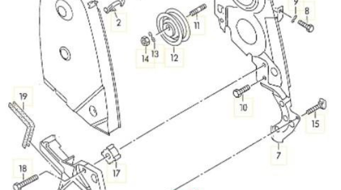 Capac distributie inferior Volkswagen VW TRANSPORTER Mk IV caroserie (70XA) 1990-2003 026109175A