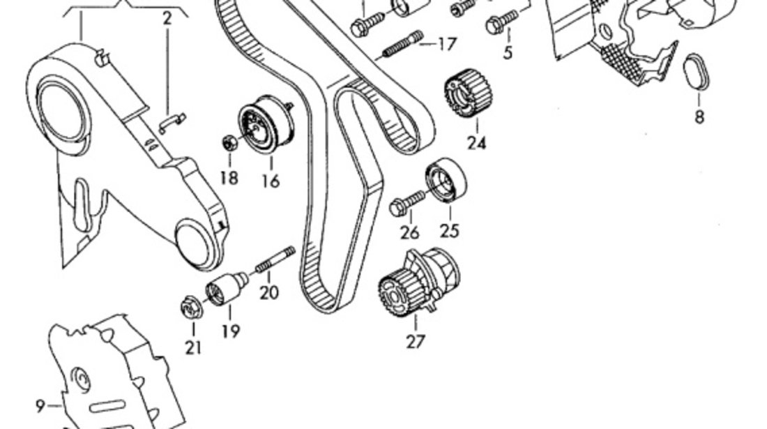 Capac distributie metalic Audi A4 B8 2.0 TDI CAG Sedan 2009 OEM 038109175