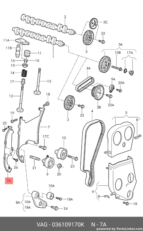 Capac distributie Seat Cordoba (6L2) Sedan 2006 1.4 16V OEM 036109170K