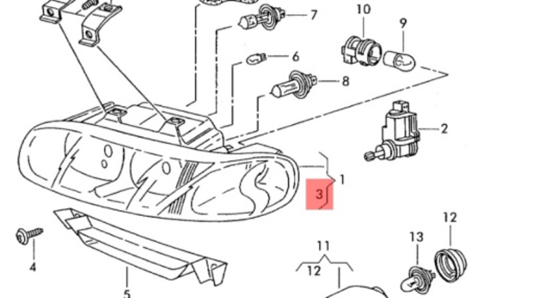 Capac far stanga 1M0941607 Seat Leon (1M1) Hatchback 2006 1.9 TDI SEAT LEON (1M1) [ 1999 - 2006 ] OEM 1M0941607