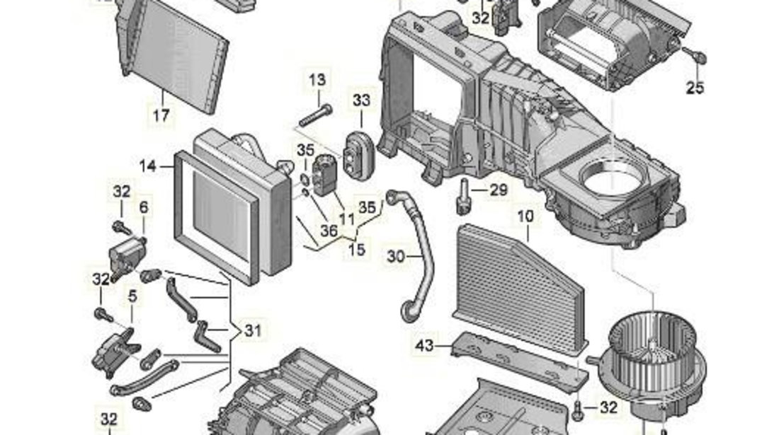 Capac filtru polen pasager volan dreapta Audi A3 (2008-2013) [8P] 8P2819593