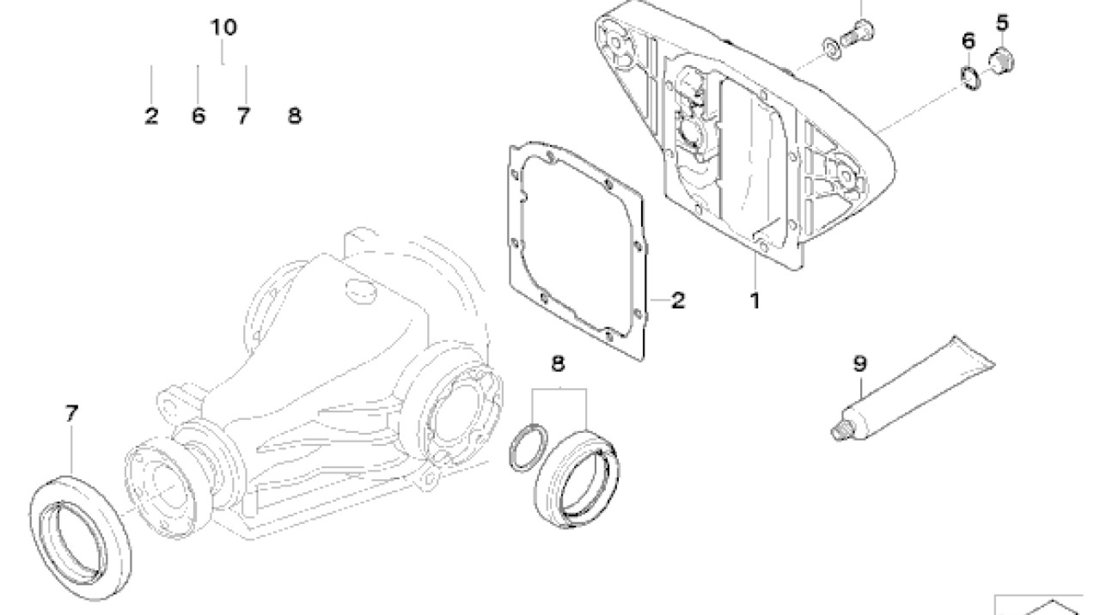 Capac grup spate BMW E39 (poz.1) BMW OE 33111214449