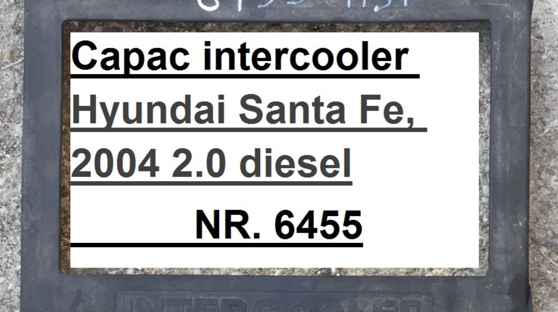Capac intercooler Hyundai Santa Fe
