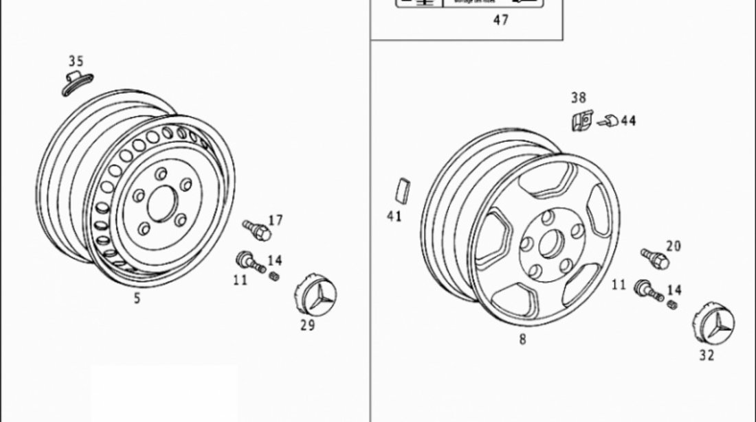 Capac Janta Oe Mercedes-Benz A6014010325