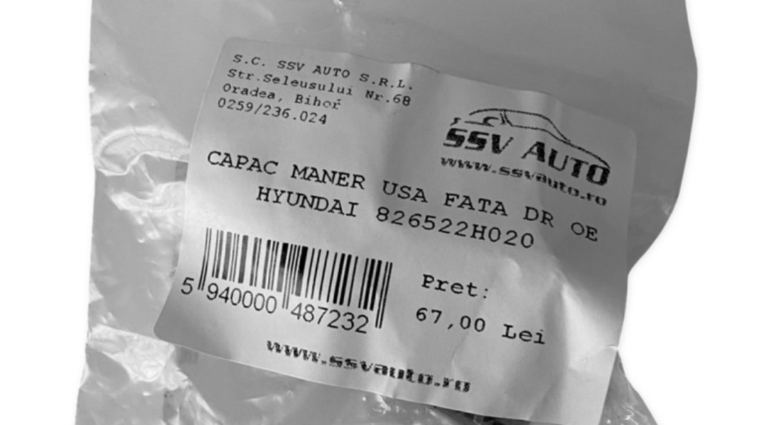 Capac Maner Deschidere Usa Exterior Fata Dreapta Oe Hyundai i30 2007-2012 826522H020