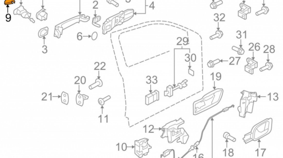 Capac Maner Usa Fata Stanga Oe Volkswagen Tiguan 1 2007-2016 5N1837879BGRU