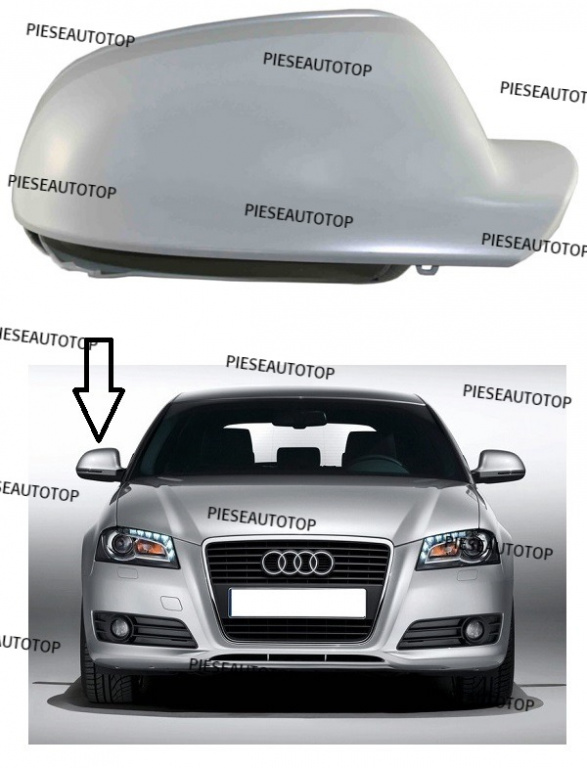 Capac oglinda dreapta Audi A3 2008-2012 NOUA 8F0857528GRU