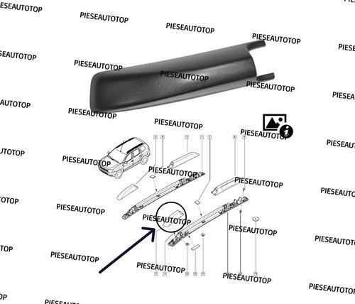 Capac Ornament bara longitudinala stanga fata Dacia Duster NOU 738839995R OE