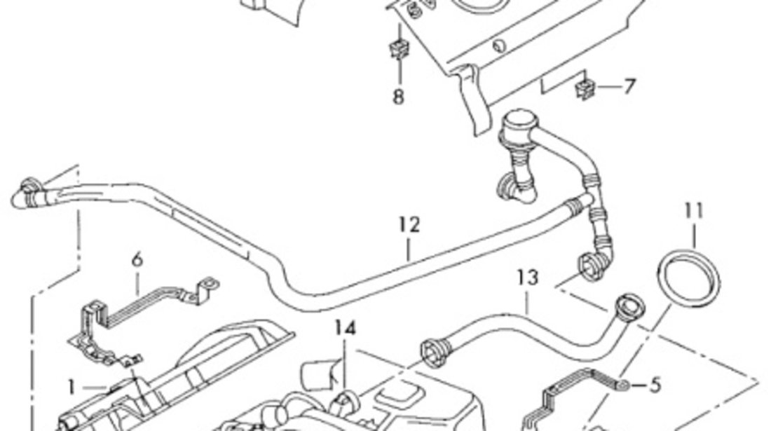 Capac ornament motor Audi A4 B6 (8E) 2002 2003 2.4 BDV OEM 078103936E