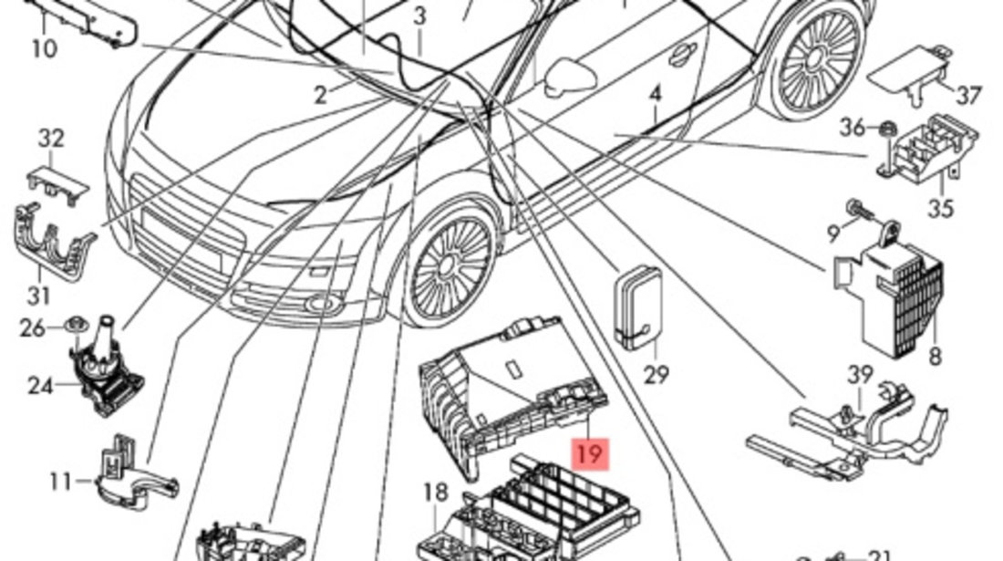 Capac panou sigurante motor Volkswagen Golf 6 (AJ5) Variant 2010 2.0 TDI OEM 1K0937132F