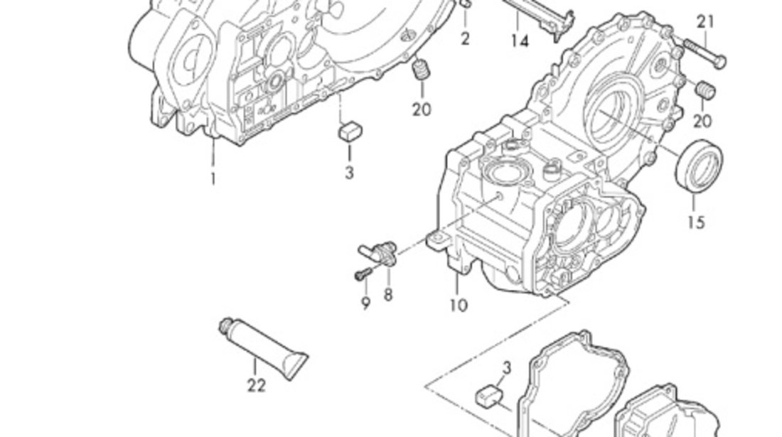 Capac pinioane cutie viteze ​Volkswagen Caddy (2KB) Monovolum 2013 1.6 TD OEM 0A4301211B