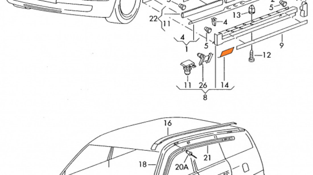 Capac Prag Cric Fata Dreapta Oe Volkswagen Passat B5 1996-2005 3B0853918B41