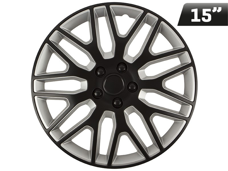 Capac Roată Dakar Negru / Argintiu 15&quot;, 1 Buc Versaco KV0467