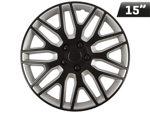 Capac Roată Dakar Negru / Argintiu 15&quot;, 1 Buc Versaco KV0467
