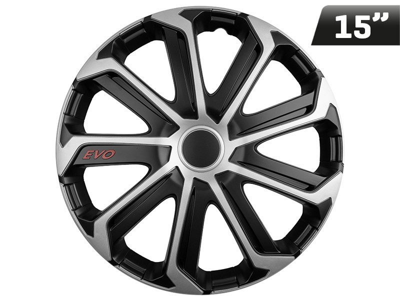 Capac Roată Evo Negru/argintiu 15&quot;, 1 Buc Versaco KV0498