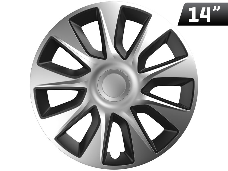 Capac Roată Stratos Argintiu / Negru 14``, 1 Buc Versaco KV8265