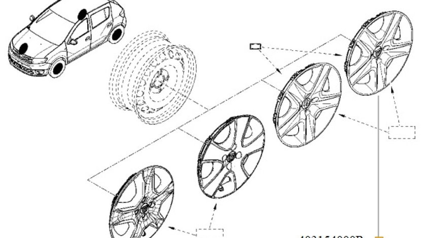 CAPAC ROATA 16 RENAULT 403154000R <br>