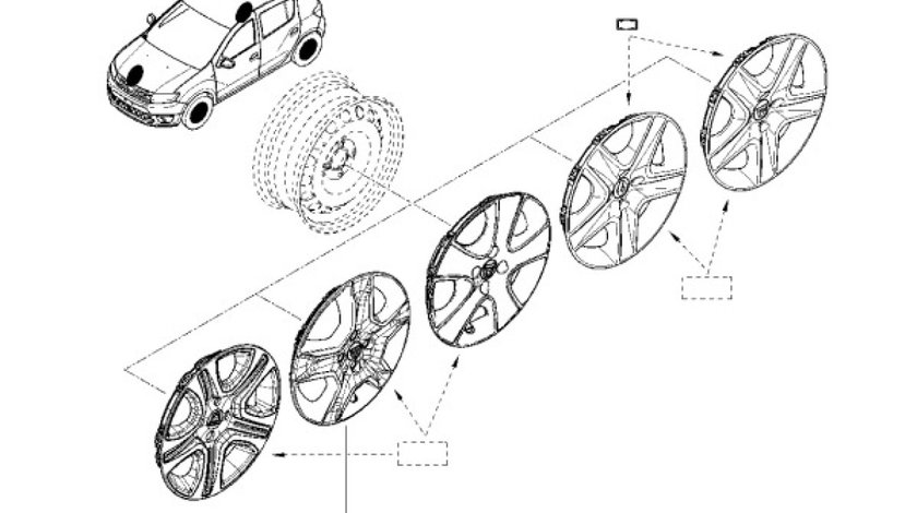 CAPAC ROATA LOGO DACIA RENAULT 403155853R <br>
