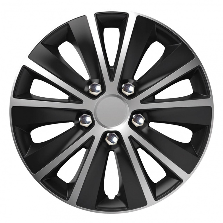 Capac Roata Rapide Nc 14\' Silver&black Cu Piulite Cromate Amio 10058