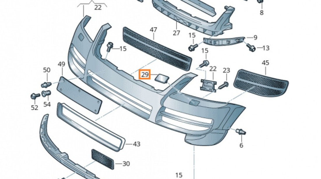 Capac Spalator Far Dreapta Am Volkswagen Touareg 1 2002-2007 7L6807752AGRU